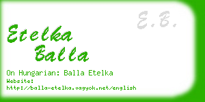 etelka balla business card